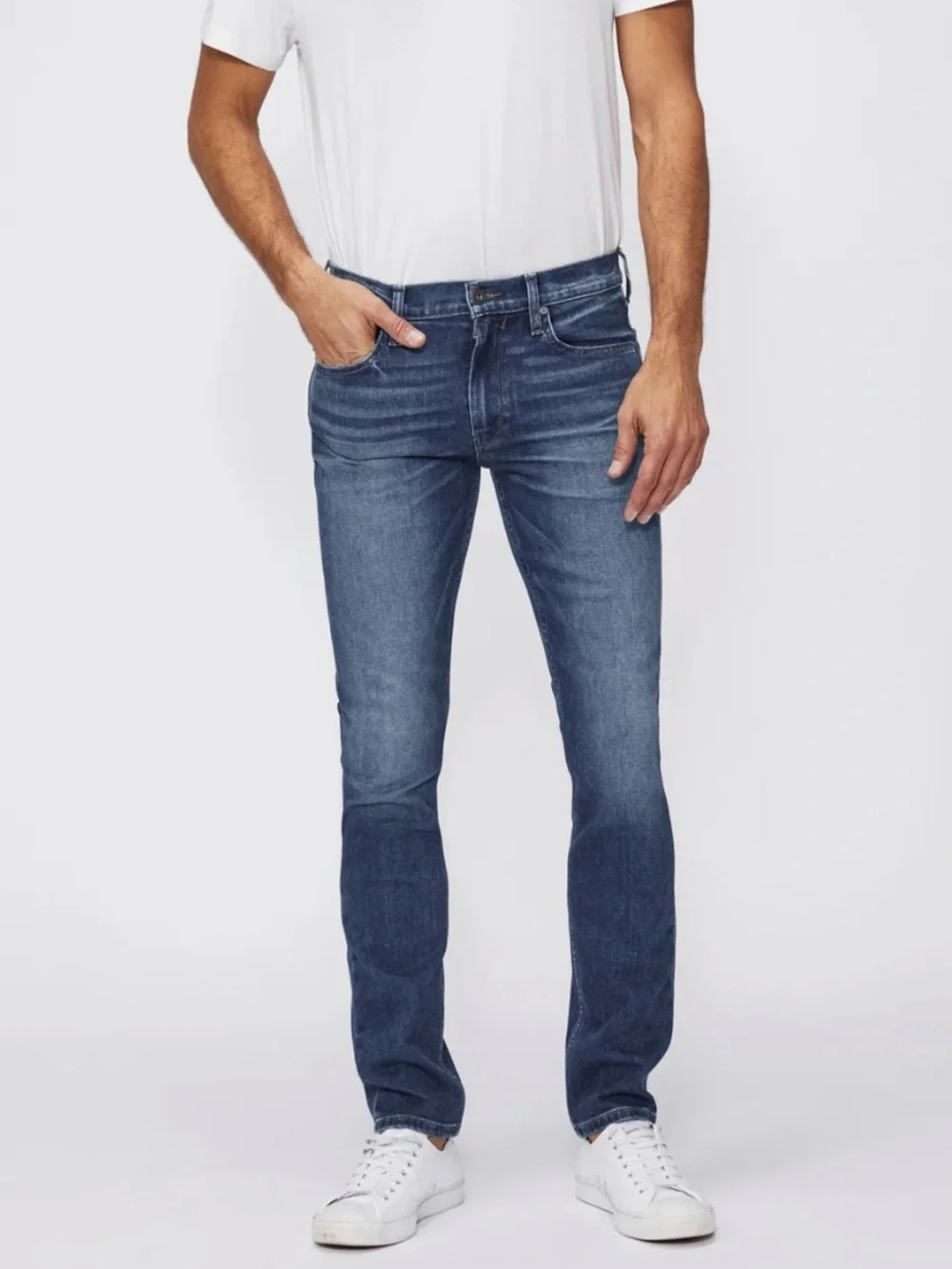 PAIGE Transcend Federal Slim Straight Jean Milburn Blue Men's 33 x 30 Stretch